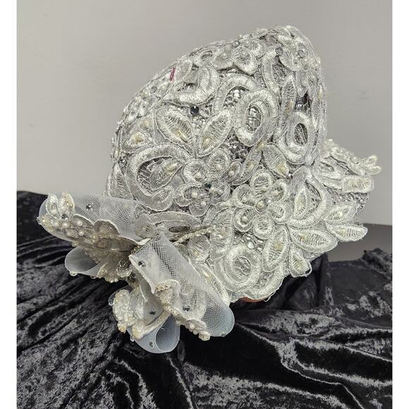 J.F.Y Collection New York Silver Womens Couture Hat main image 5